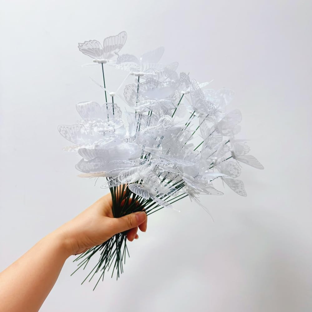 Decoración mariposas 3D PVC 10pulg para jardín pared