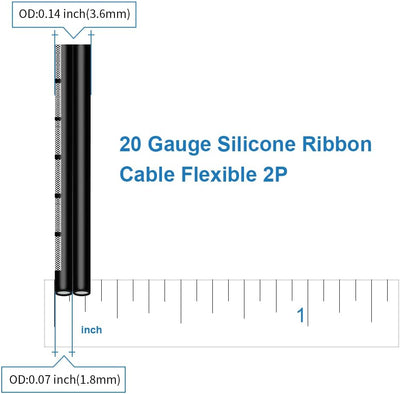 Cable silicona 20awg 50pies alambre cobre estañado trenzado negro