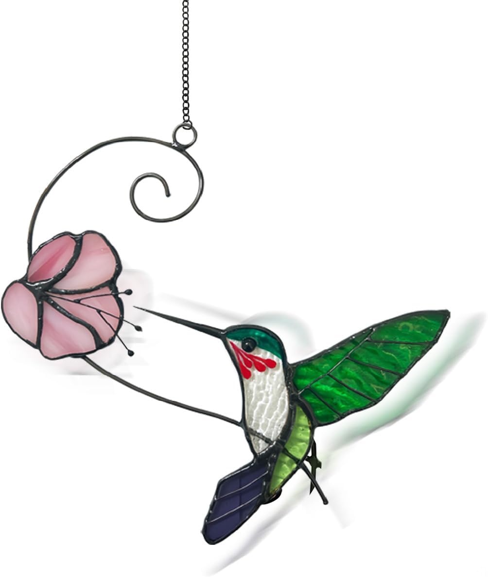 Ornamento colibrí vidrio colgante decoración hogar jardín