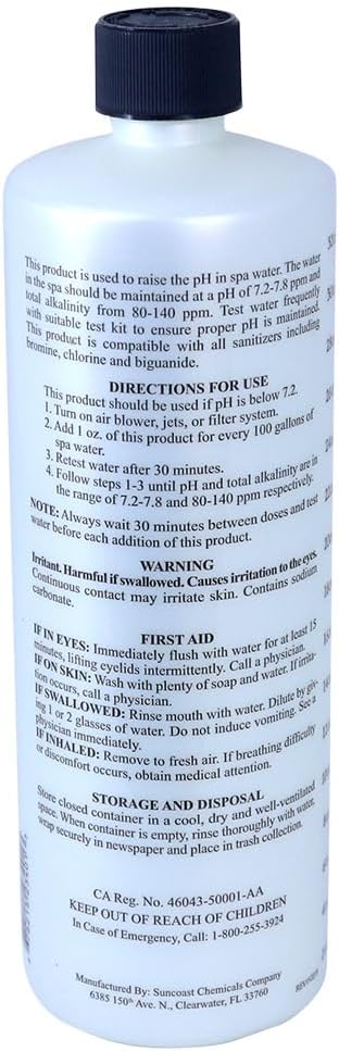 Aumento pH 1qt para bañera hidromasaje USA