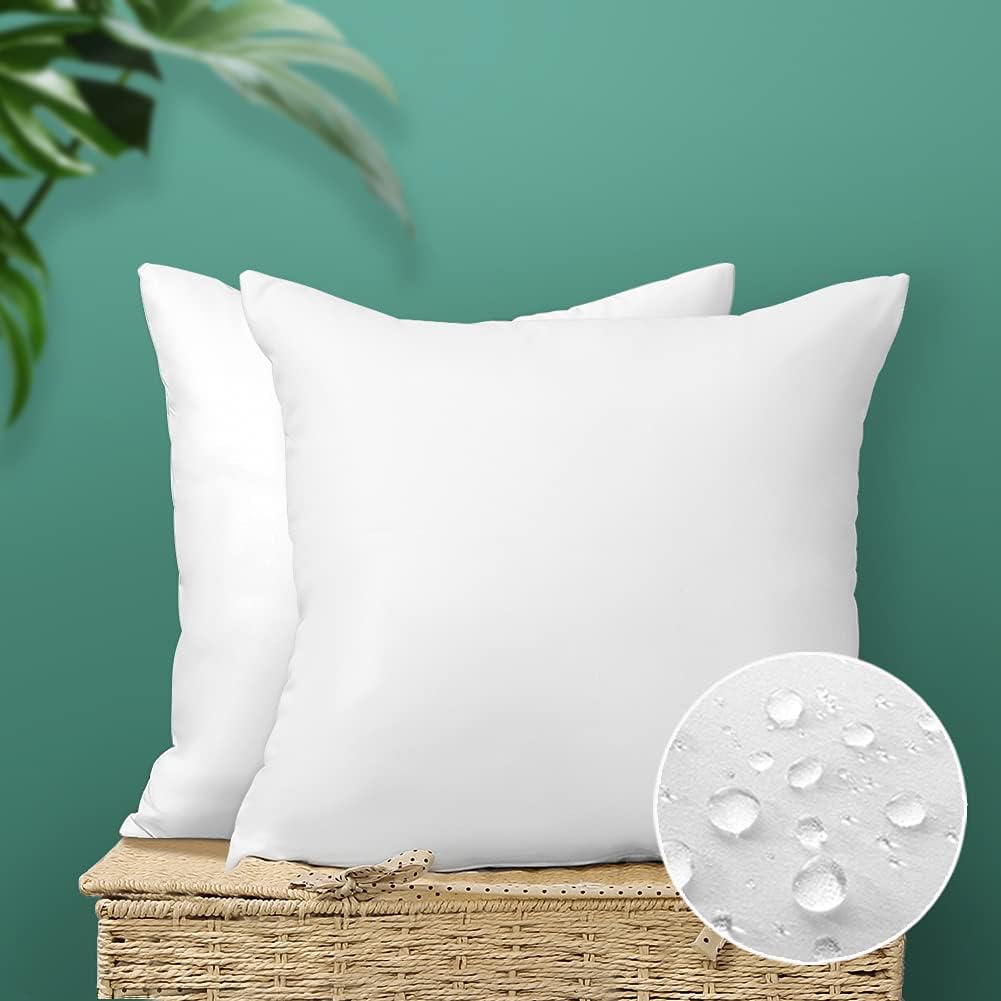2 Almohadillas exteriores impermeables 20x20" color blanco