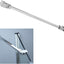 Puerta ducha acero inox fija vidrio 19.7pulg cromo