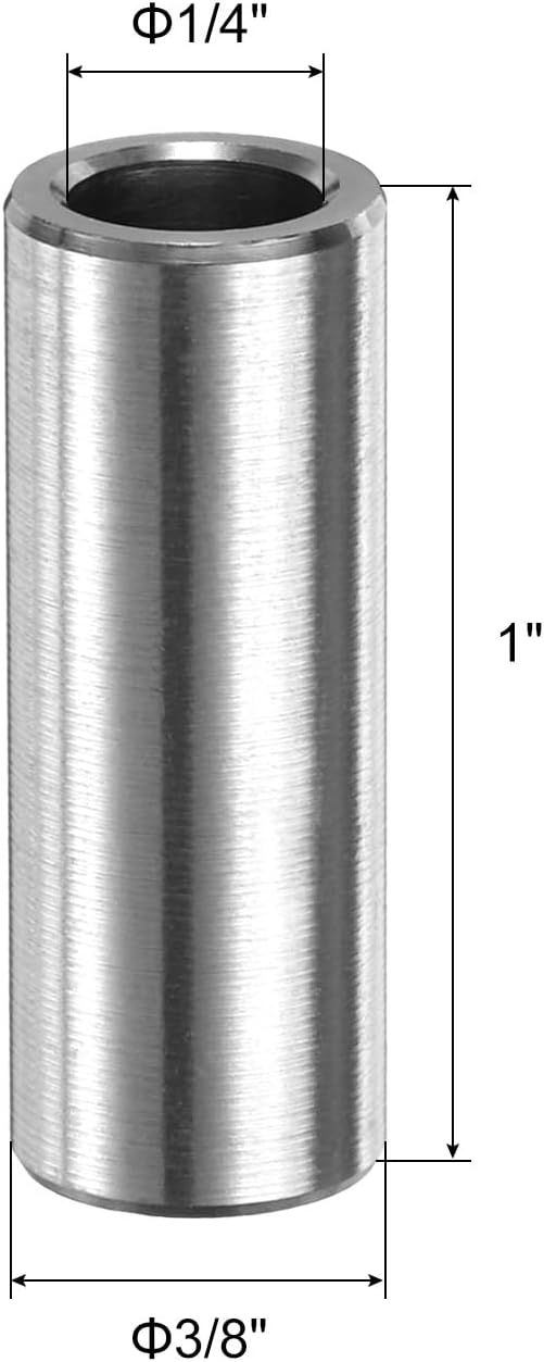 10 Pzas Espaciador Acero Inox 1/4x3/8x1 con Rosca