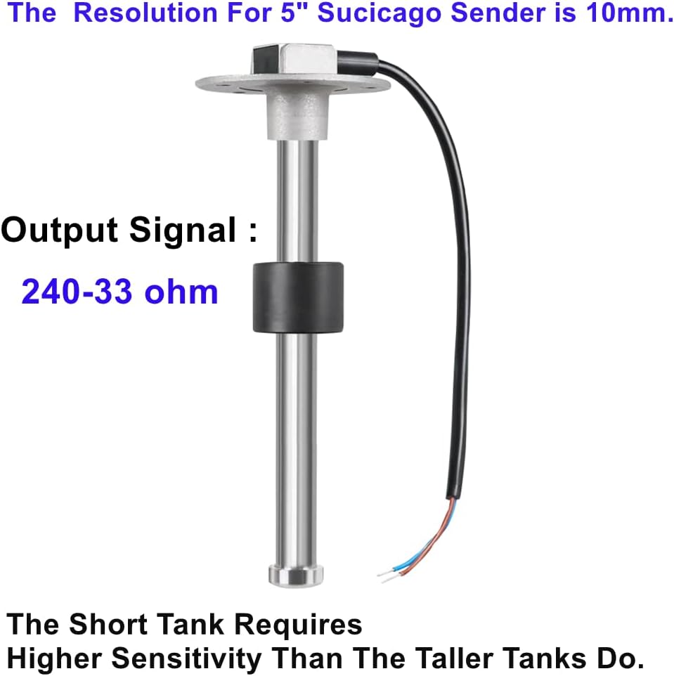 Sensor combustible marino para camión 240-33ohms 130mm