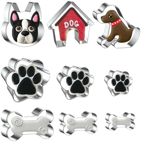 Juego 9 Pzas Cortador Galletas Perros Cachorros Corgi Labrador