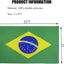 Bandera Brasil 3x5ft poliéster 2 ojales latón