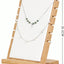 Soporte cuero bambú para collares y pulseras blanco