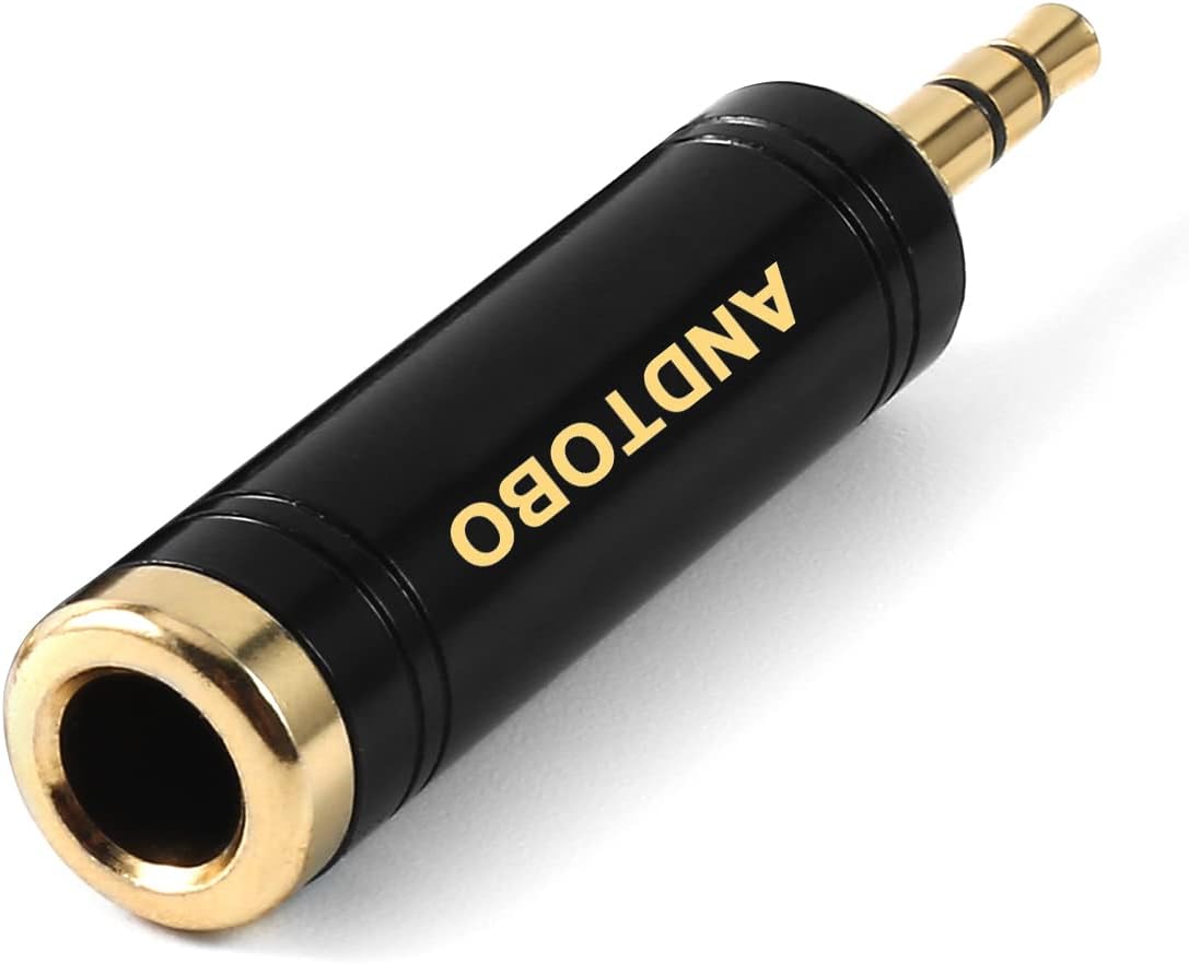 Adaptador auriculares cobre macho 0.138pulg a hembra 1/4 pulg