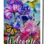 Bandera jardín iris 12x18pulg doble cara flor mariposa