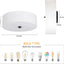 Lámpara techo redonda moderna 2 luces tela blanca 13pulg