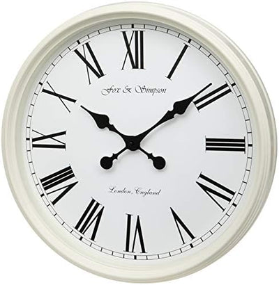 Reloj pared extra grande 19.7in color crema