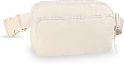 Riñonera moda bolsa cruzada mujer correa ajustable beige