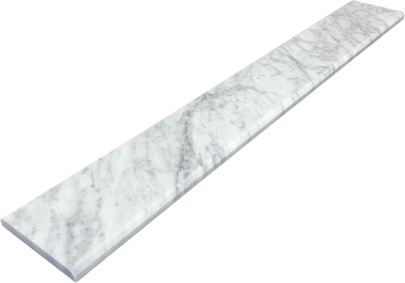Bisel doble umbral mármol Carrara blanco 6x36pulg