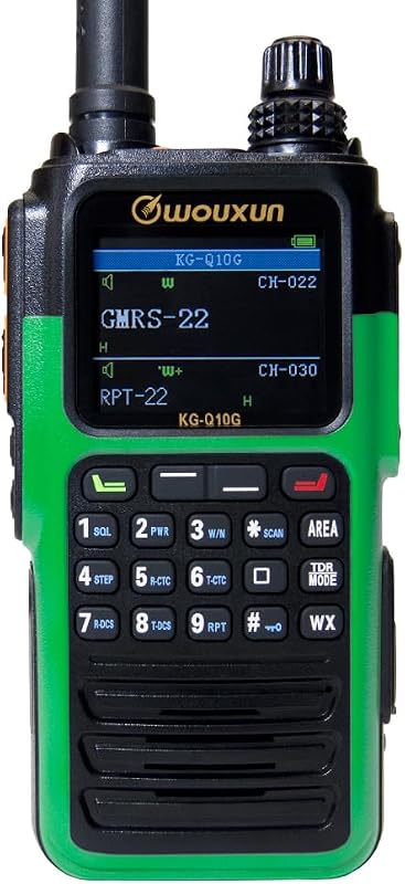 Radio GMRS de mano color verde