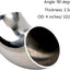 Codo acero inox 4" 90° curva mandril espesor 16GA SS304
