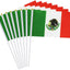 20 Banderas Mexicanas 5x8pulg Duraderas para Desfiles