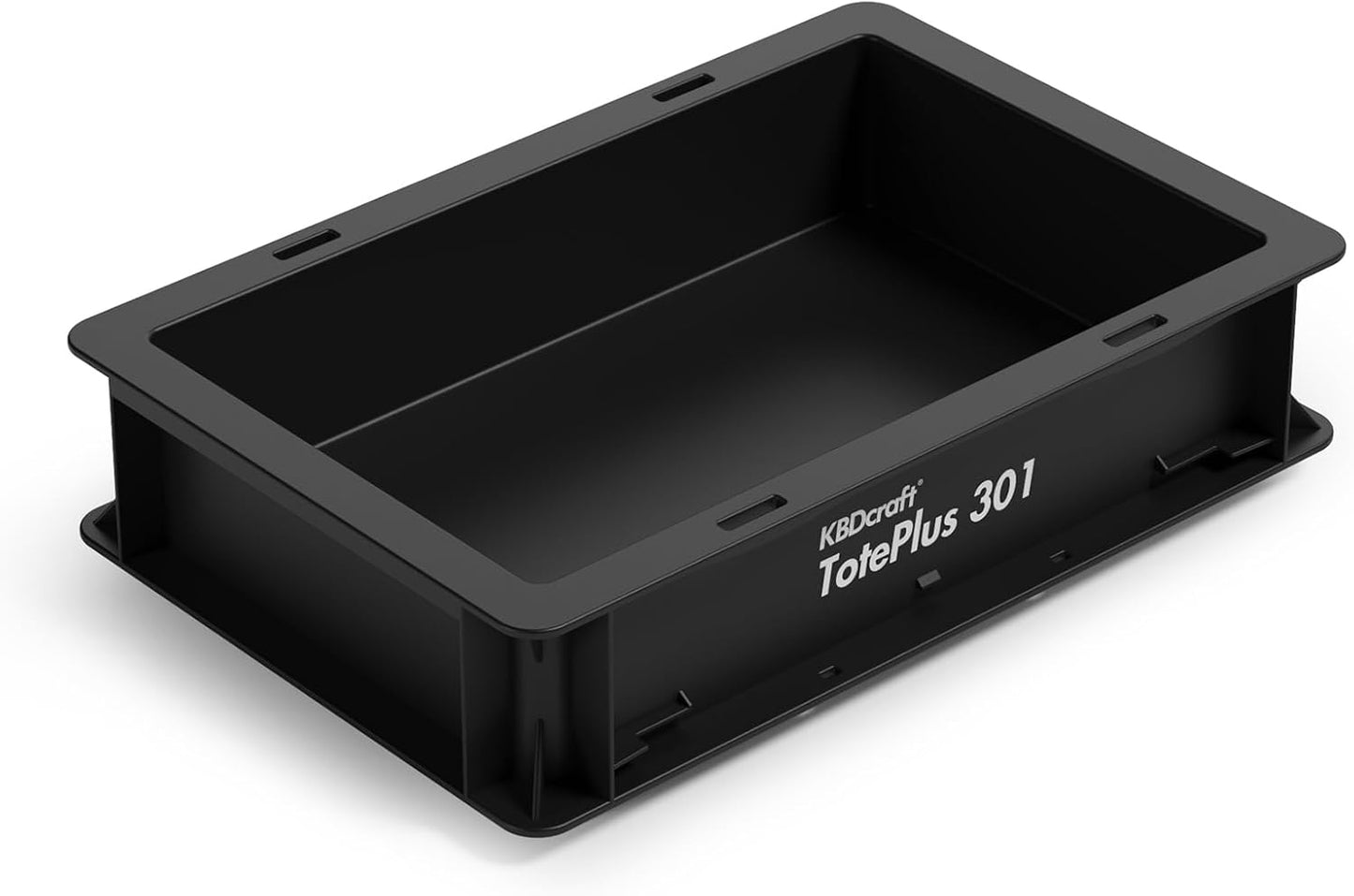 Contenedor apilable plástico resistente 12x8x3" 0.5gal negro