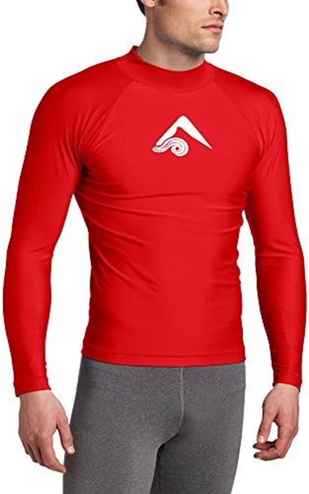 Remera lycra UPF 50 manga larga para natación hombre