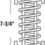 Muelle para porche acero níquel 0.148ga 1-9/16x8-3/4 pulg set 2