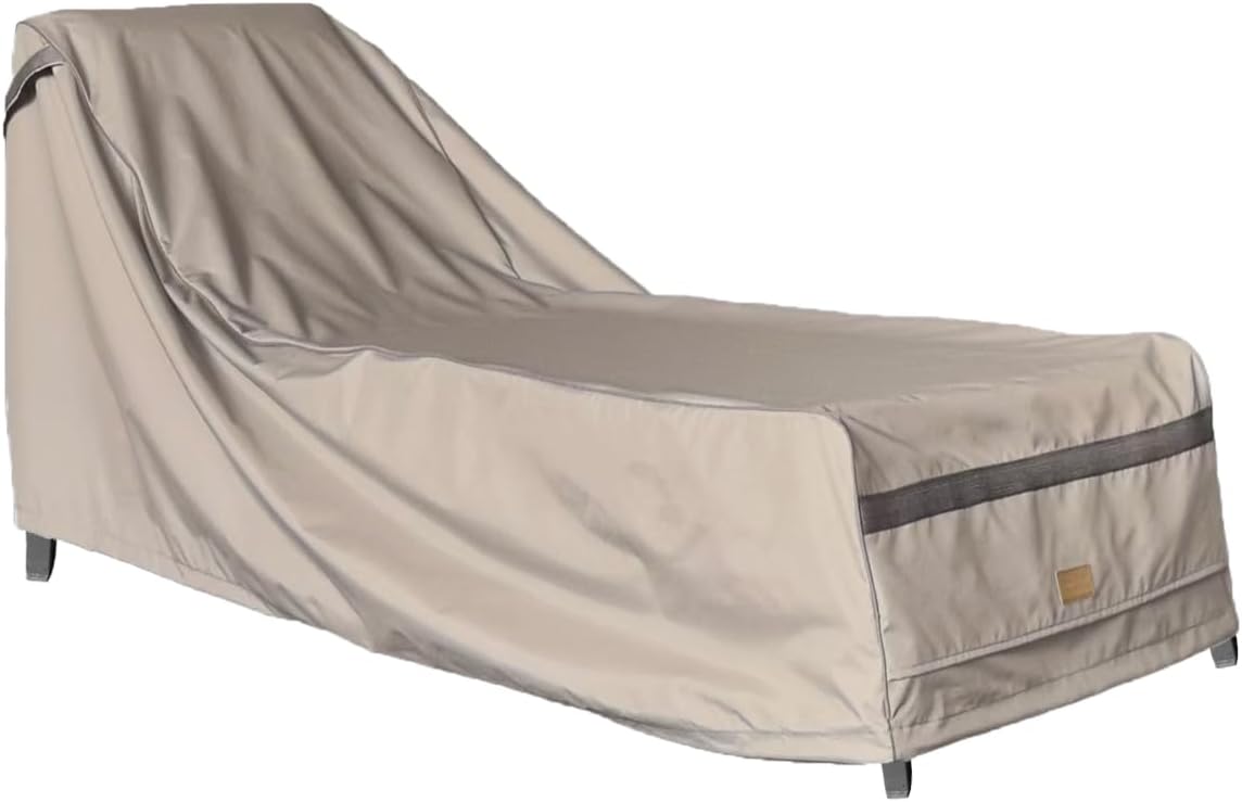 Funda impermeable para tumbona patio 84pulg beige set 2