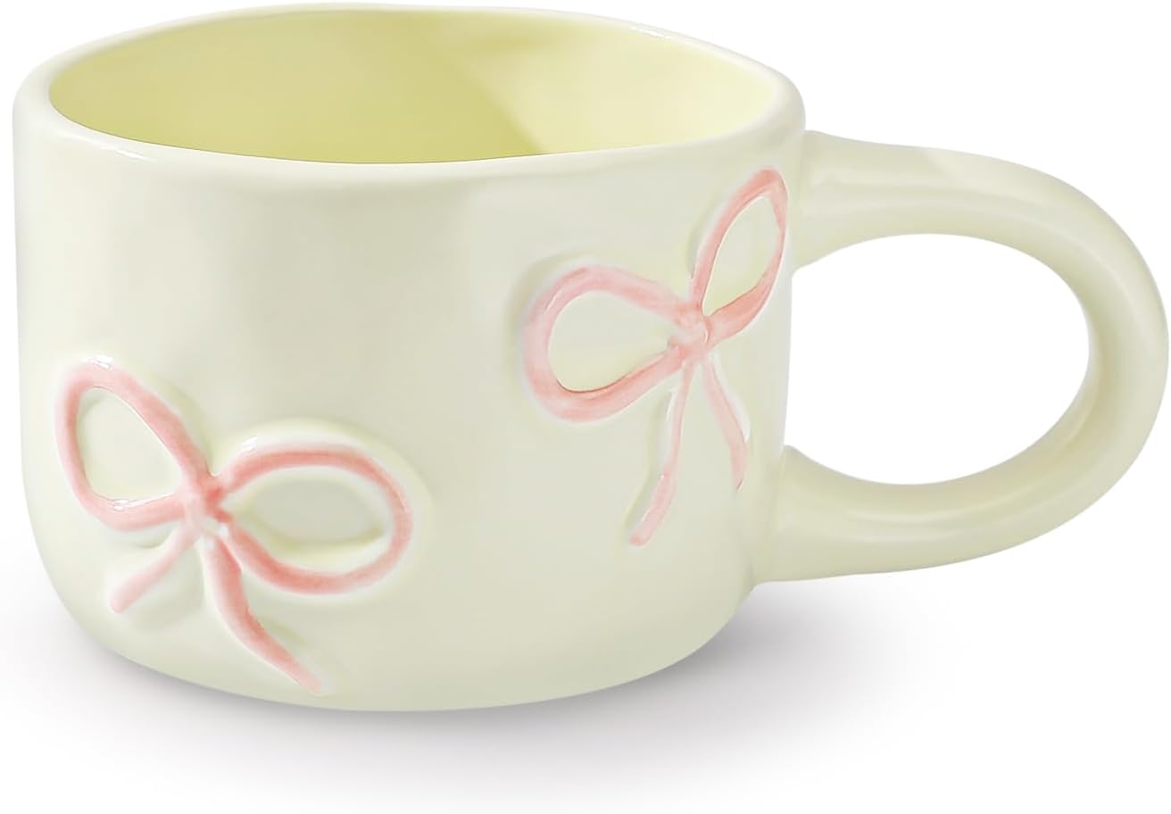Taza cerámica café té leche cacao 8.5oz rosa