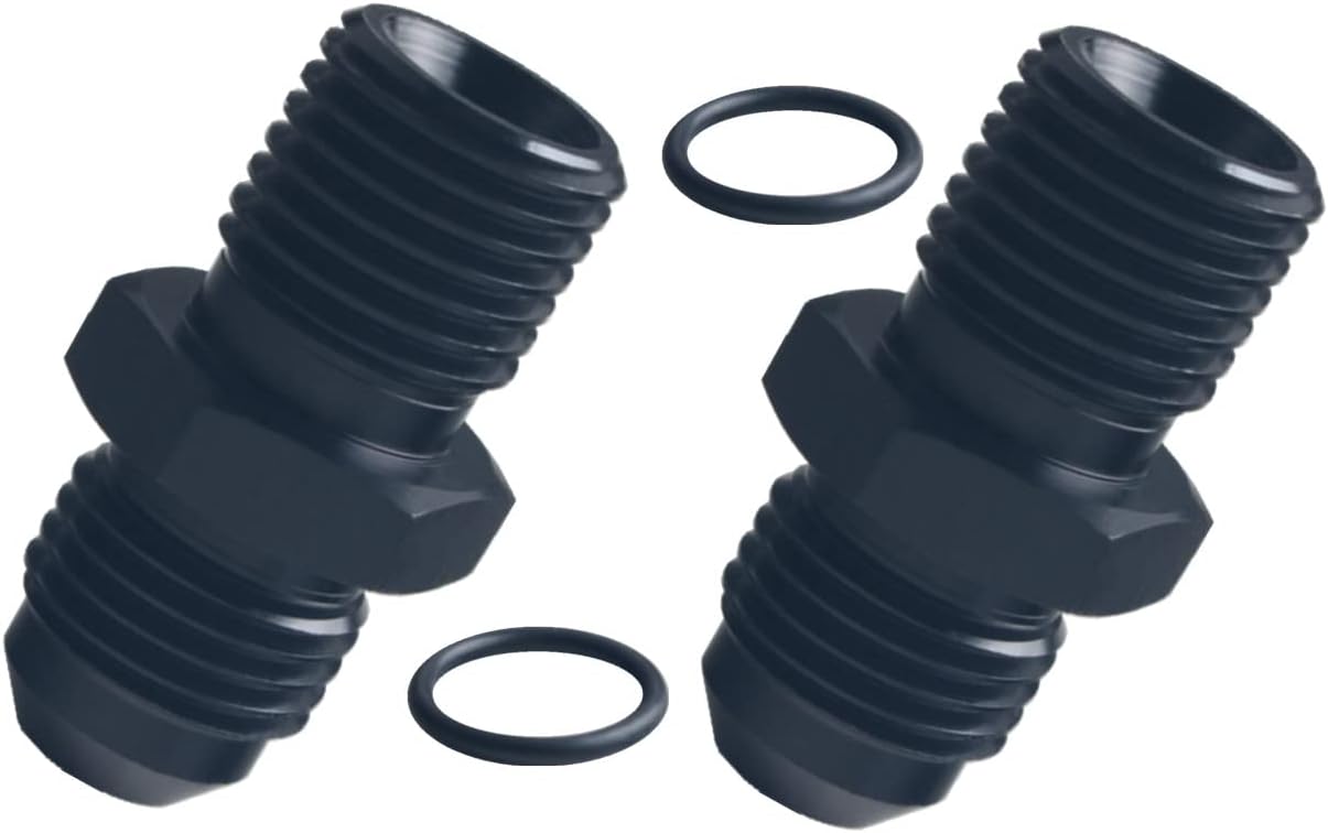Adaptador 6AN a M12x1.5 aleación aluminio negro