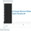 Cable plano silicona 22awg 25pies negro trenzado