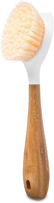 Cepillo platos bambú cerdas resistentes antiadherente
