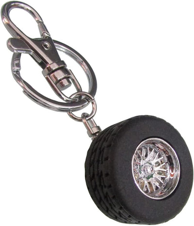 Llavero neumático de goma para coches y motos
