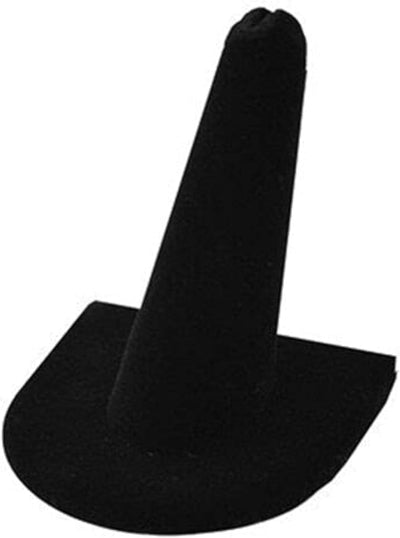 Soporte anillo terciopelo negro 2x2"