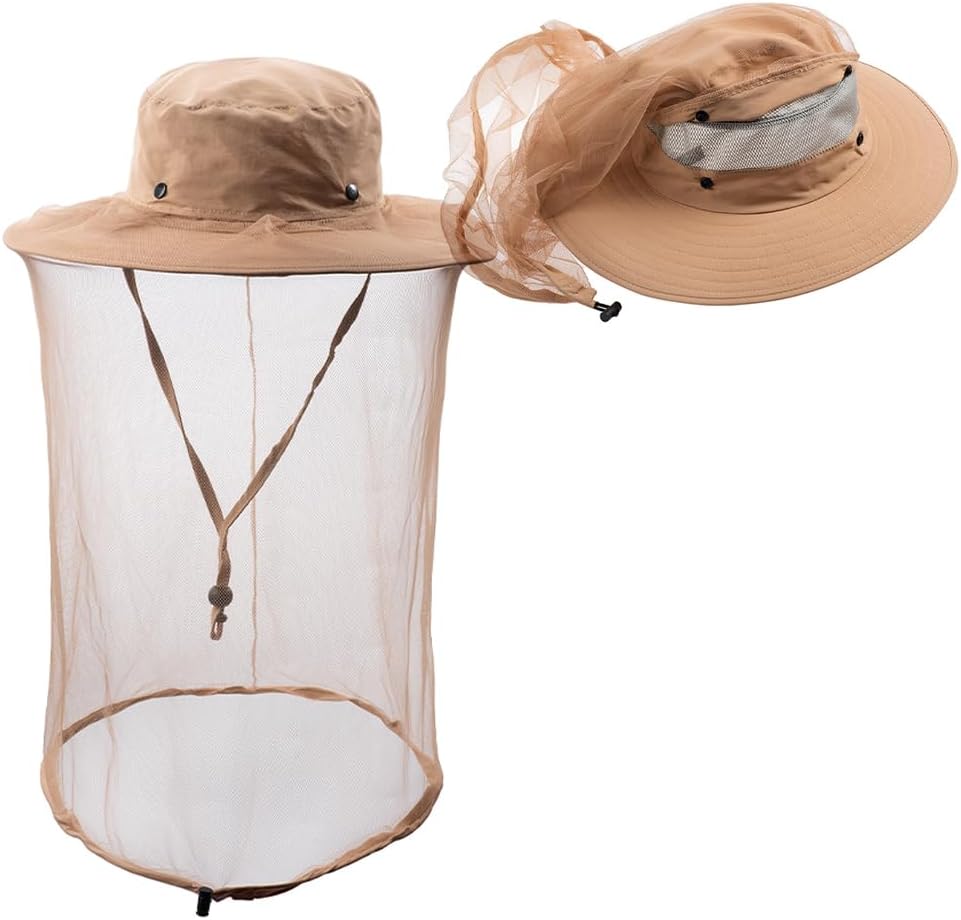 Sombrero pesca protección solar malla oculta plegable