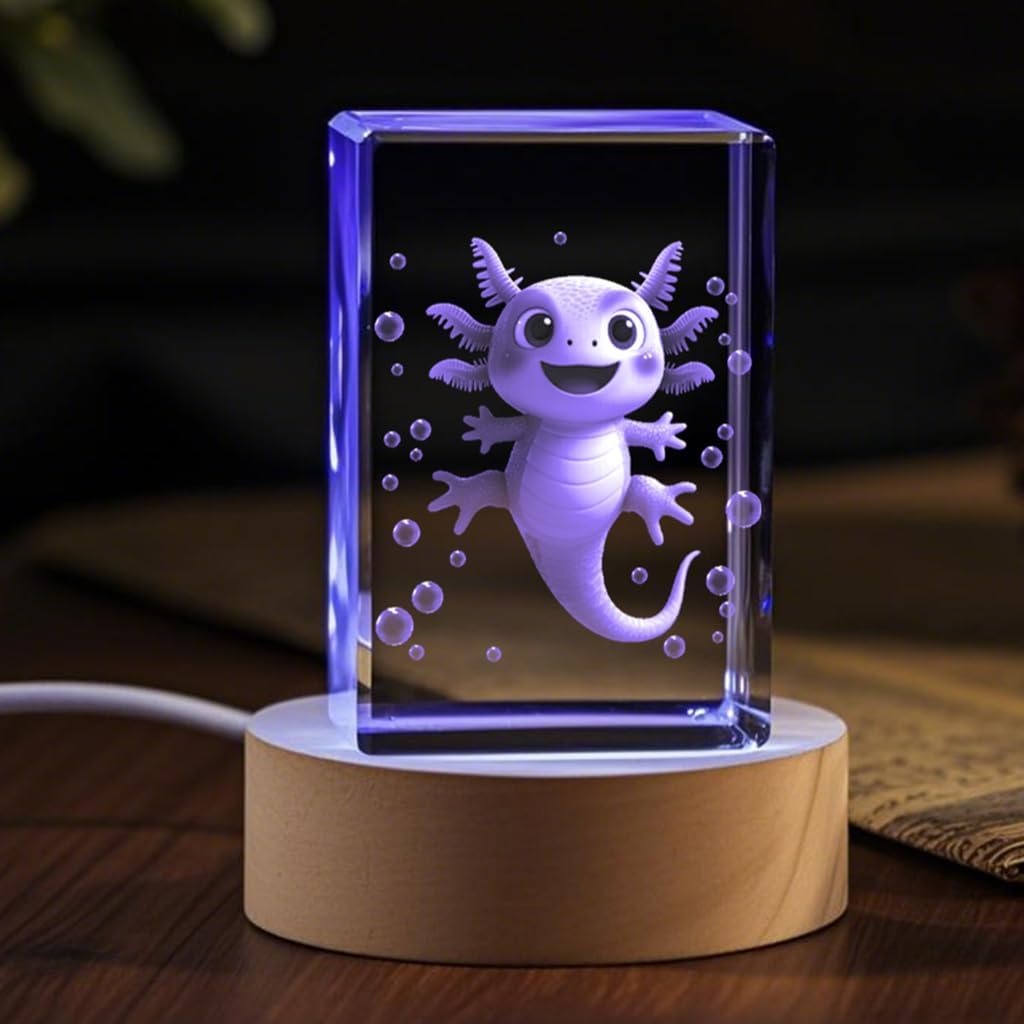 Luz nocturna ajolote 3D para niños regalo emocional