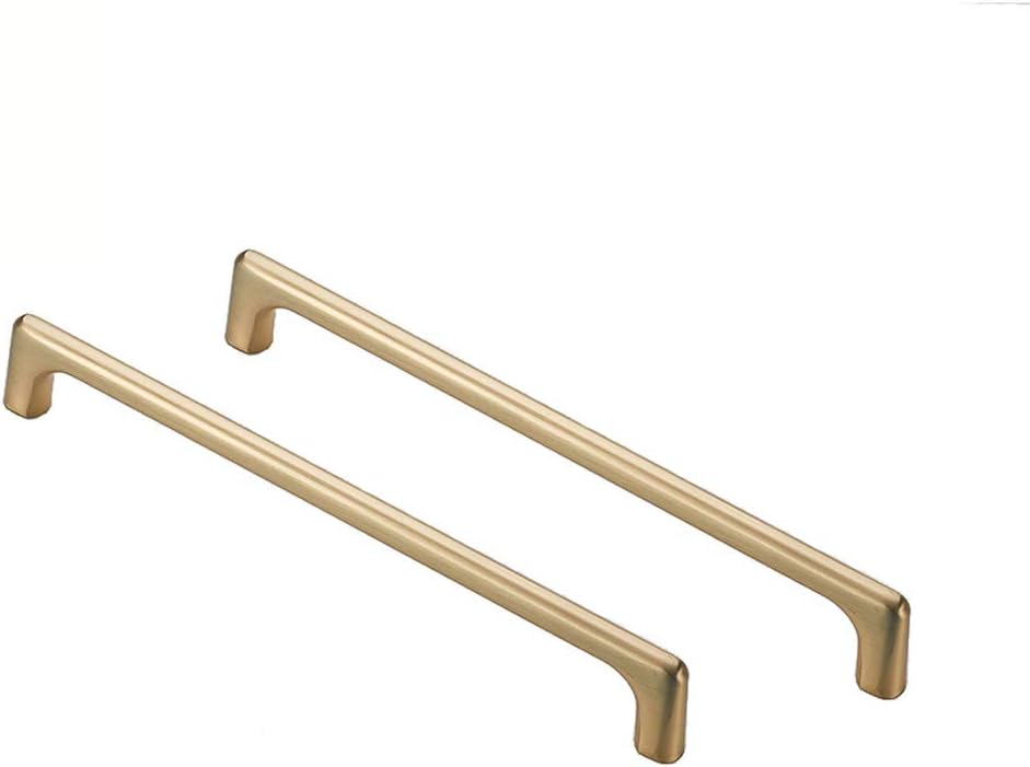2 Pzas Manijas Cuadradas Latón Cepillado Puerta Cocina
