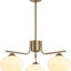 Lámpara colgante Sputnik dorada 3 luces cristal isla cocina
