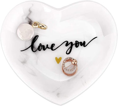 Bandeja joyas forma corazón amor regalo mamá hermana