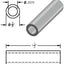 Espaciador aluminio 3/8x1/4 redondo comp 1/4 o M6 25uds