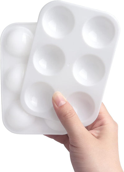 16 Paletas Pintura Plástico Blanco para Acuarela