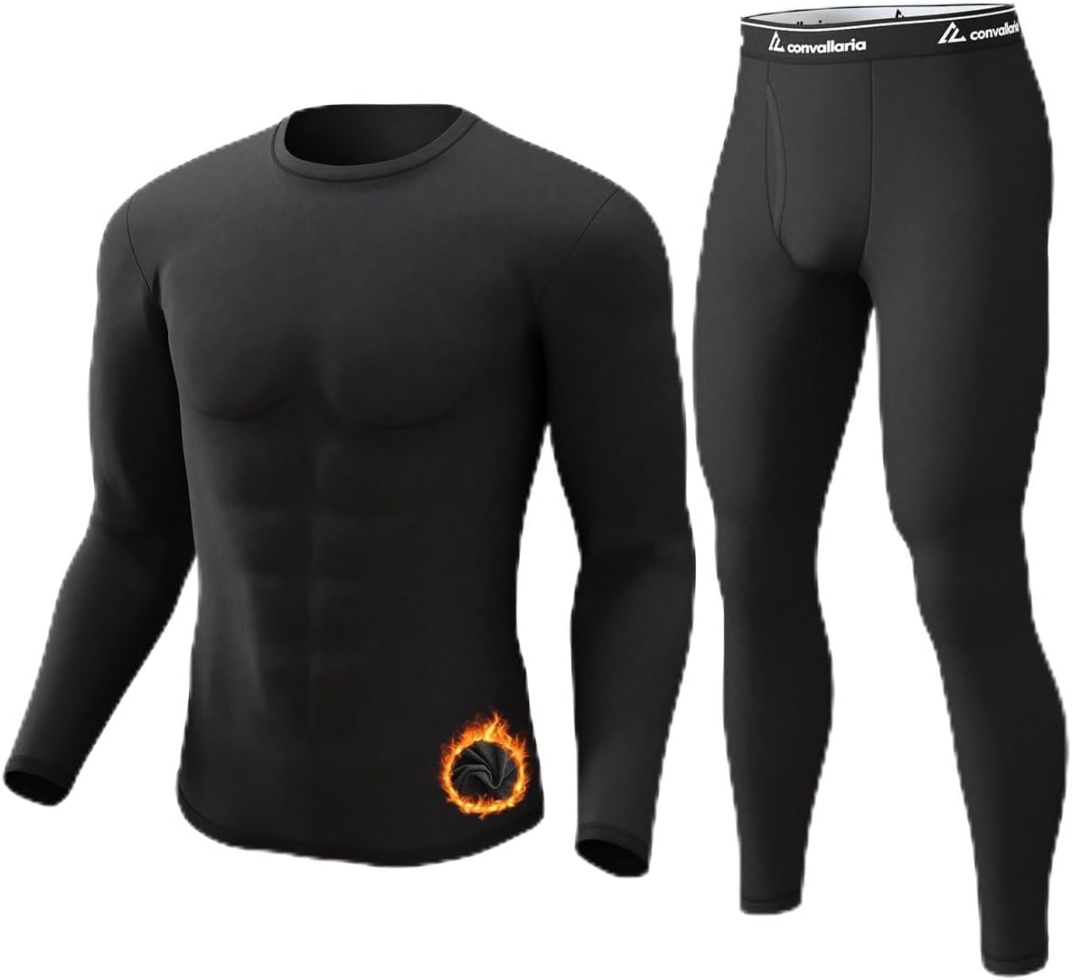 Long Johns térmicos para hombre forro polar suave capa base