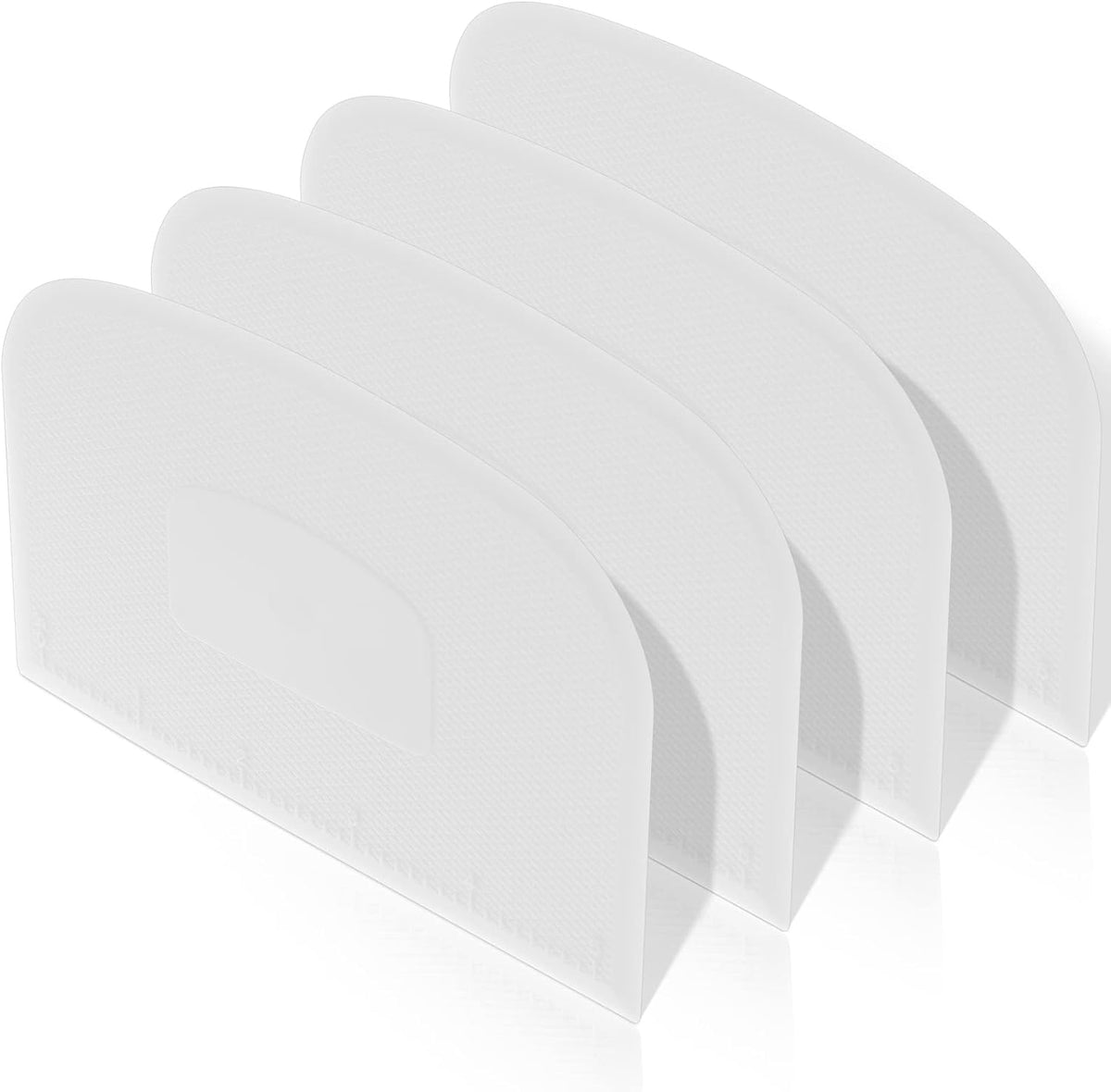 4 Pzas Raspador Masa Plástico Flexible Espátula Cocina