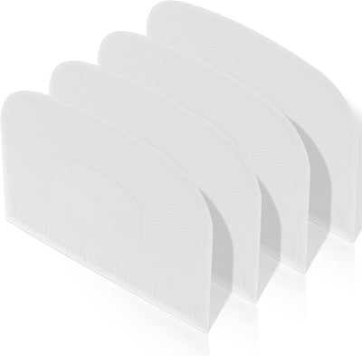 4 Pzas Raspador Masa Plástico Flexible Espátula Cocina