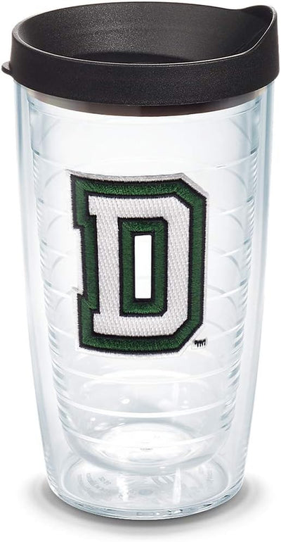Vaso transparente con logotipo verde tapa negra 16oz
