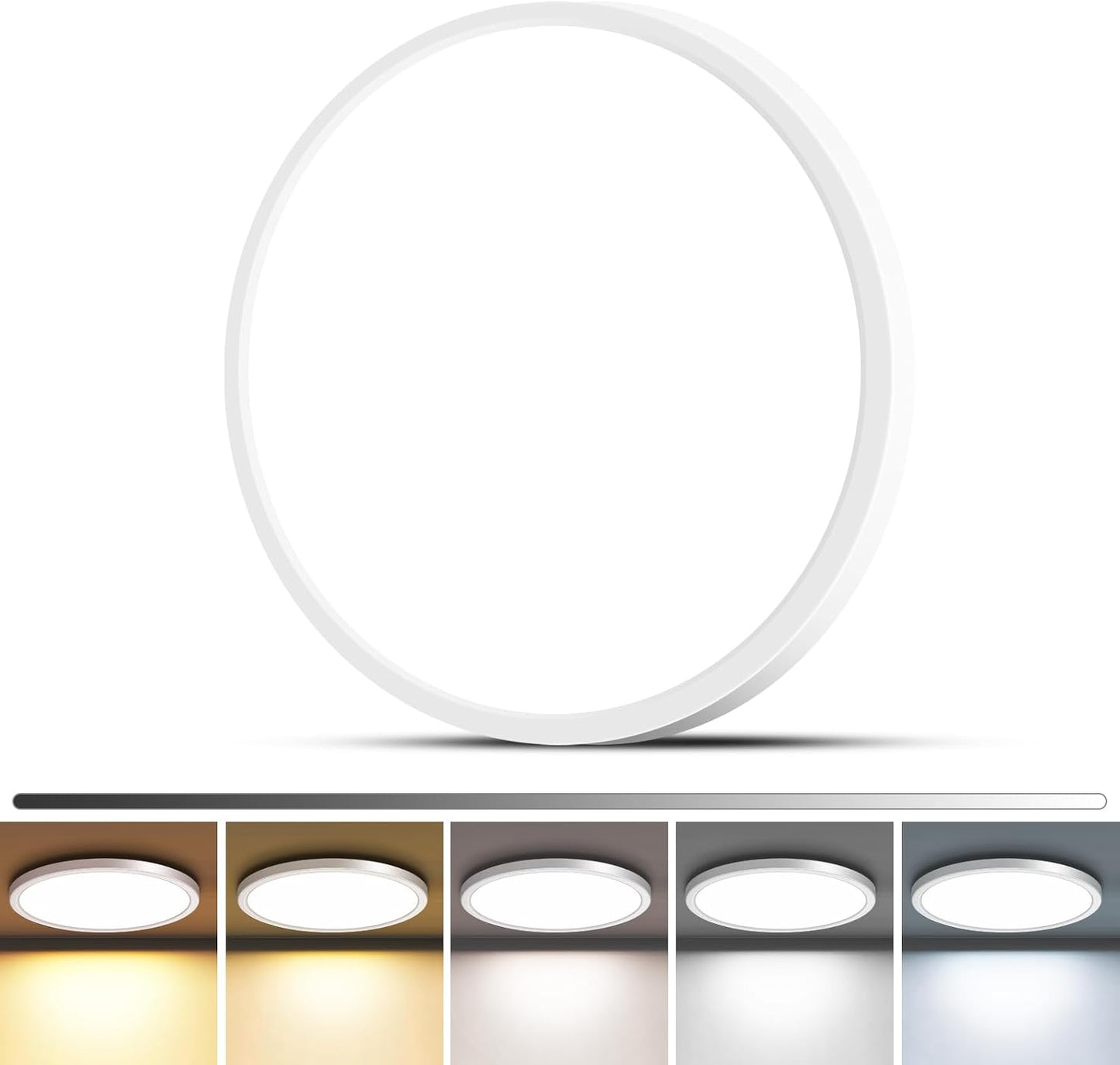 Lámpara Led Techo Empotrada 9pulg 18w Regulable 5 Colores