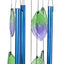 Campanillas viento cristal pavo real tono profundo