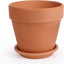 Maceta terracota 12pulg con platillo y orificio drenaje