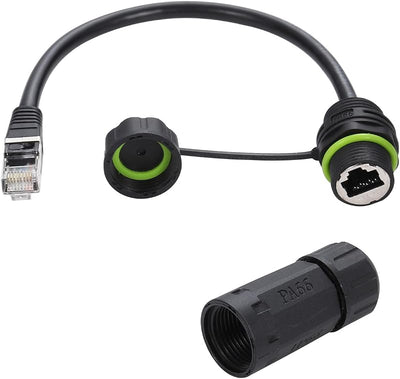 Conector RJ45 impermeable extensor red CAT6 blindado
