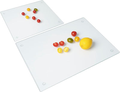 Tabla cortar vidrio templado cocina transparente 16x12pulg