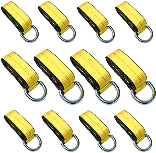 12 Correas Lazo 2" x8ft Anillo D para Vehículo