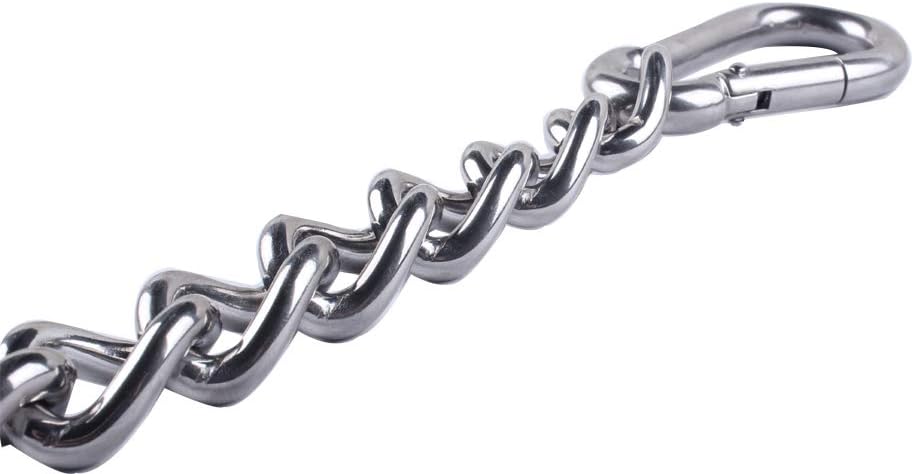 2 Cadenas Acero Inox 25" Mosquetón 400lb para Hamaca