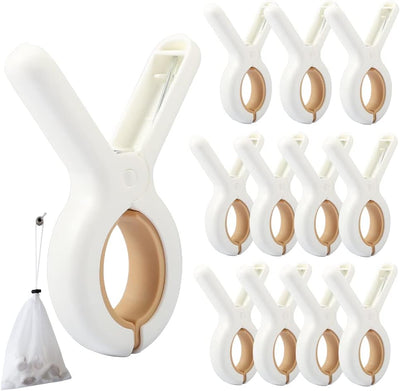 12 Clips Plástico para Toallas Secado Ropa Tendedero