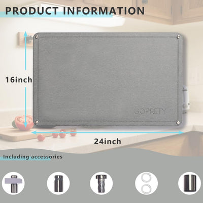 Tapete piedra encimera cocina 24x16pulg antiderrap